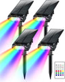 EZVALO Color Changing Solar Spot Lights