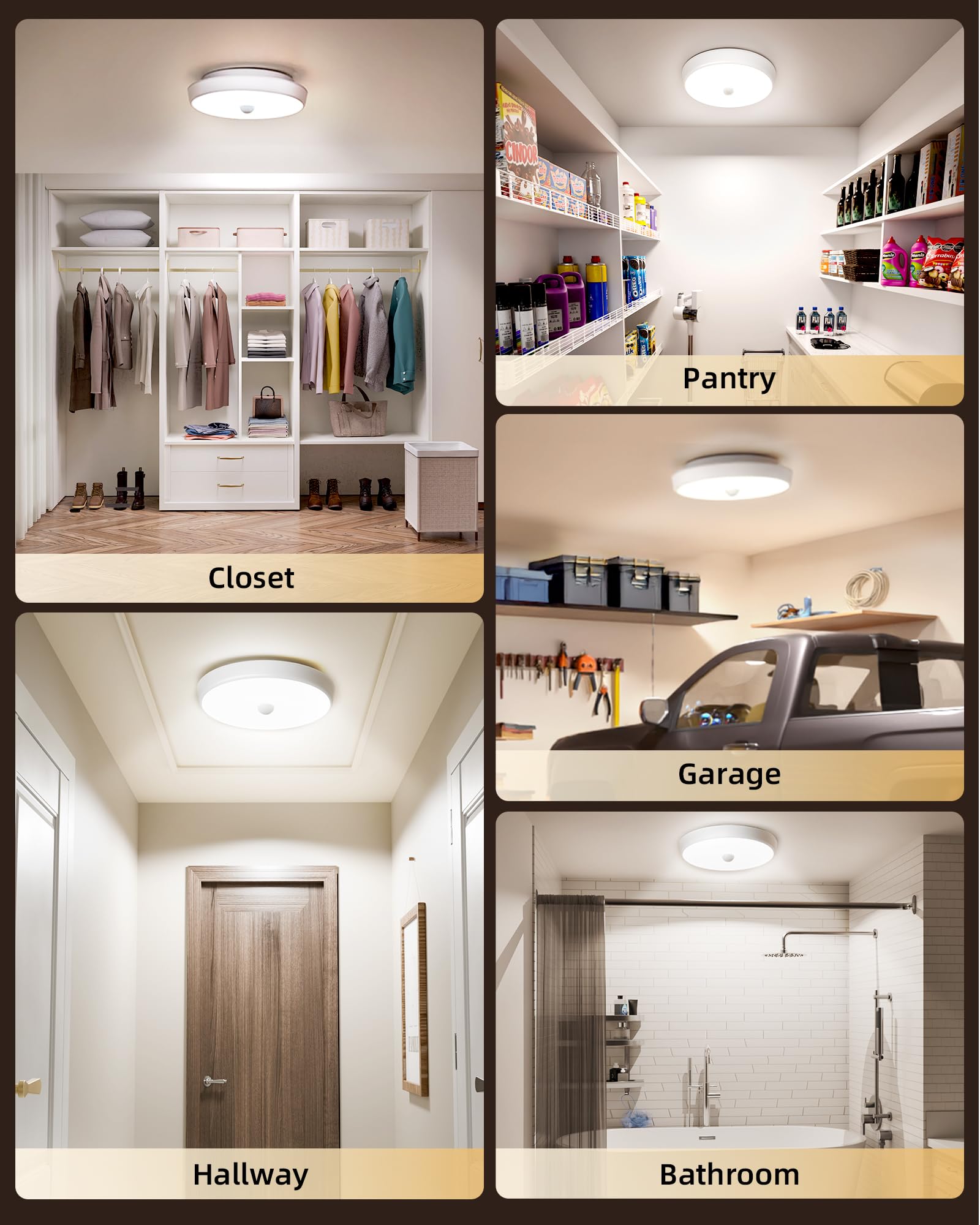 EZVALO Rechargeable Ceiling Light Motion Sensored