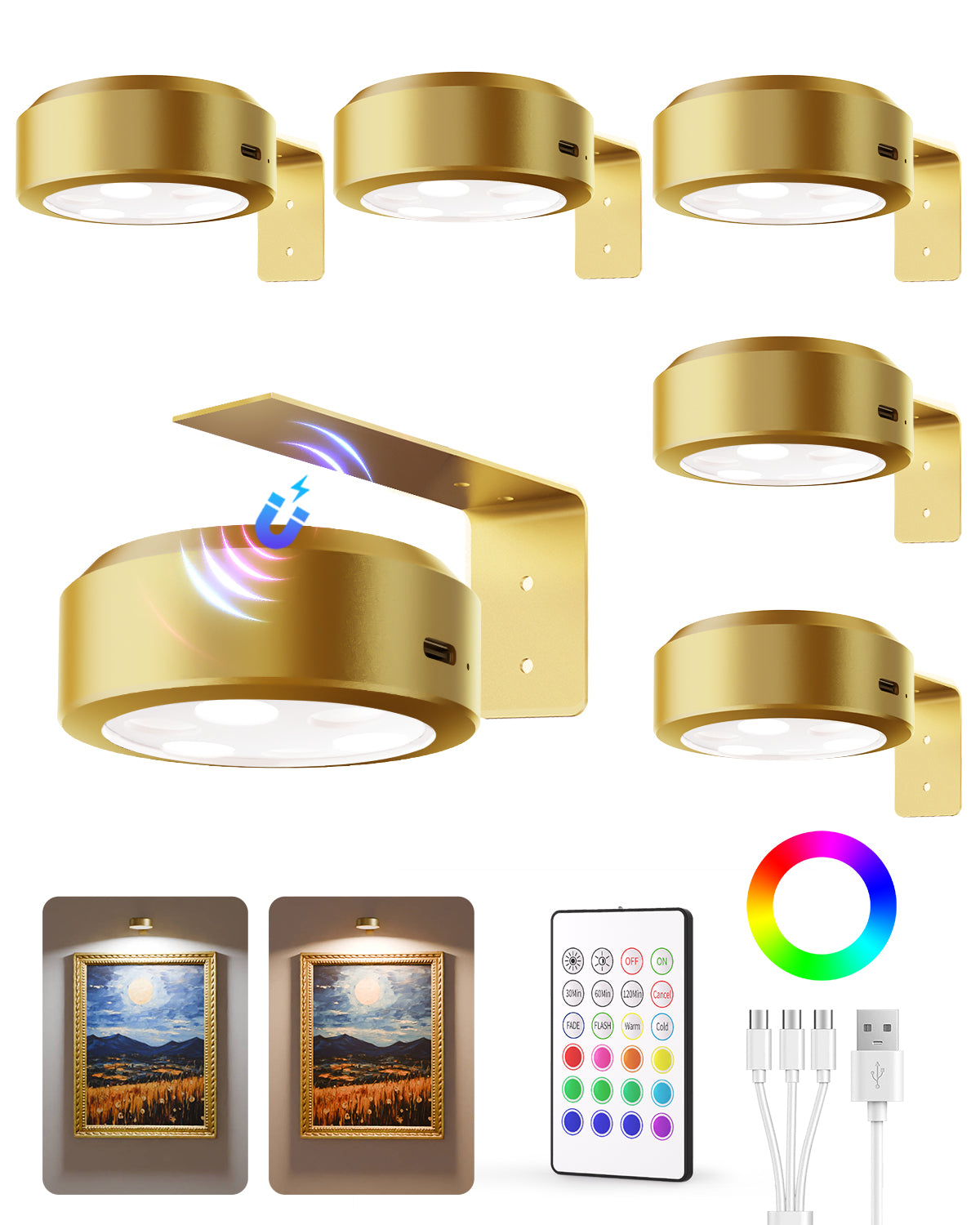 EZVALO Wall Lights for Pictures,Gallery,Frame(6 Pack)*10